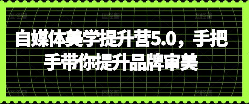 自媒体美学提升营5.0，手把手带你提升品牌审美-轻创副业圈