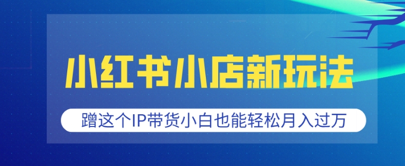 小红书小店新玩法，蹭这个IP带货，小白也能轻松月入过W【揭秘】-轻创副业圈