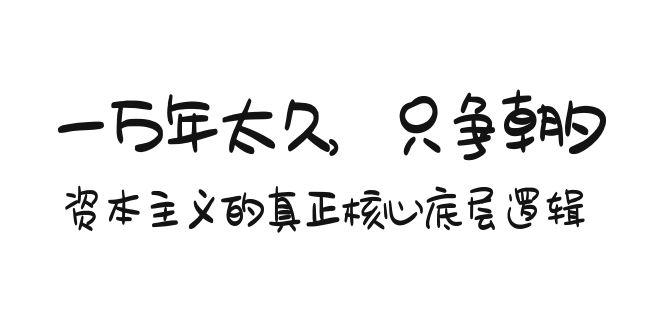 某付费文章《一万年太久，只争朝夕：资本主义的真正核心底层逻辑》-轻创副业圈