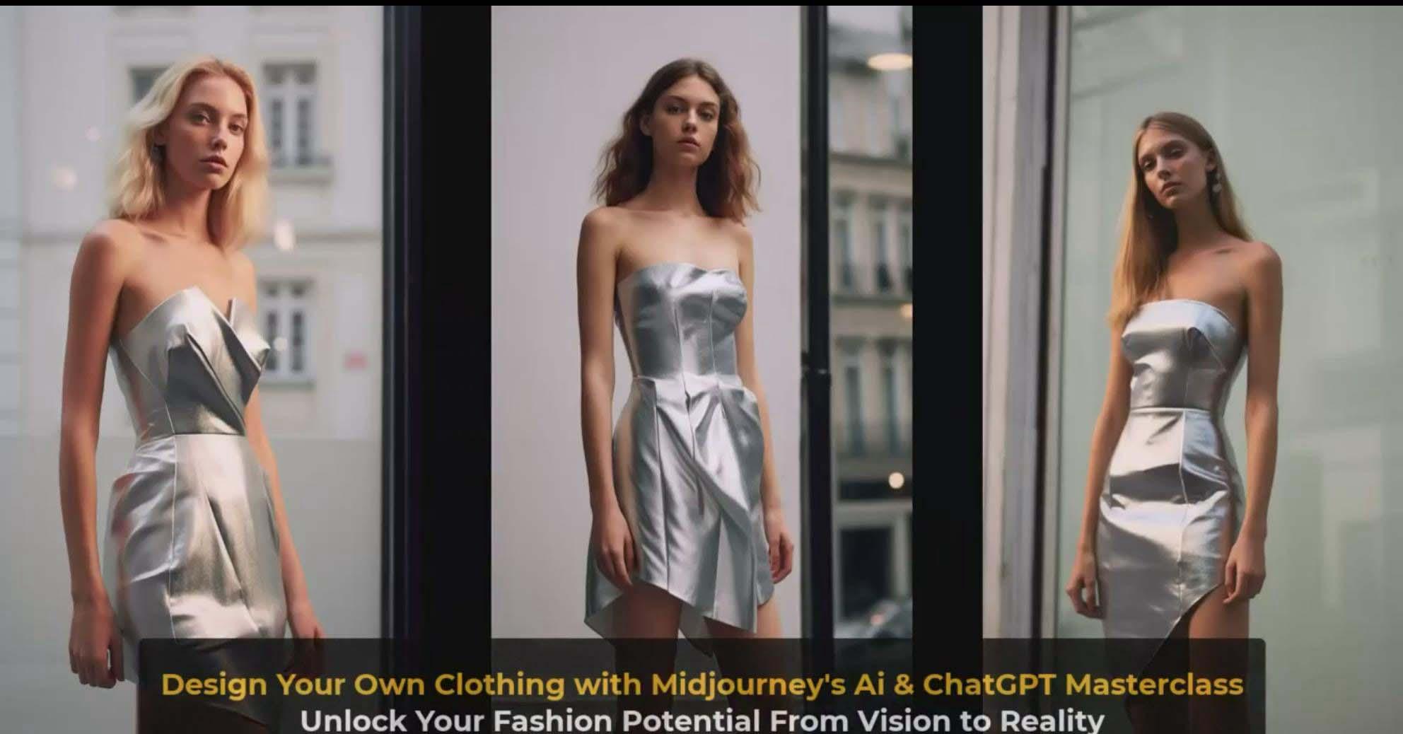 图片[8]-利用 Midjourneys Ai 人工智能设计自己的服装AI大师班-10节课-中英字幕-轻创副业圈