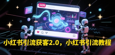 小红书引流获客2.0，小红书引流教程-轻创副业圈