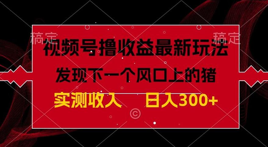 视频号分成计划最新玩法，单条作品几分钟制作完成,日入300+，过年前最后的冲刺-轻创副业圈
