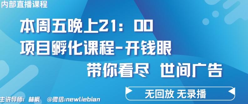 4.26日内部回放课程《项目孵化-开钱眼》赚钱的底层逻辑【揭秘】-轻创副业圈