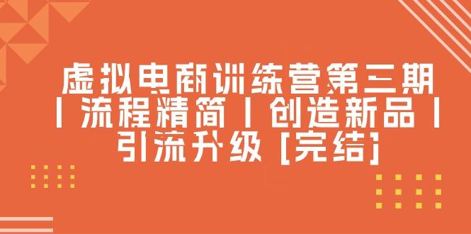 虚拟电商训练营第三期丨流程精简丨创造新品丨引流升级 [完结]-轻创副业圈