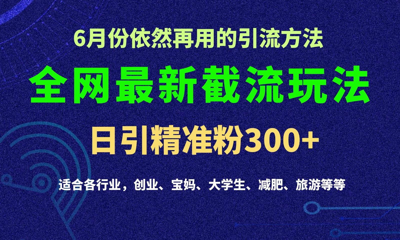 2024全网最新截留玩法，每日引流突破300+-轻创副业圈