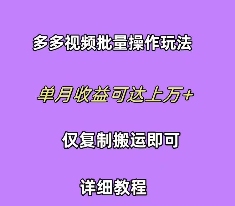 (10029期)拼多多视频带货快速过爆款选品教程 每天轻轻松松赚取三位数佣金 小白必…-轻创副业圈