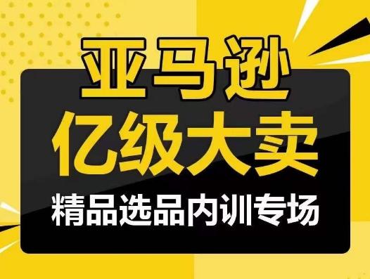 亚马逊亿级大卖-精品选品内训专场，亿级卖家分享选品成功之道-轻创副业圈