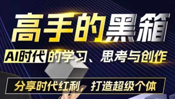 高手的黑箱：AI时代学习、思考与创作-分红时代红利，打造超级个体-轻创副业圈
