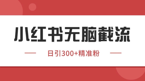 小红书只要你有同行就能获客，独家野路子获客玩法，暴力截流【揭秘】-轻创副业圈