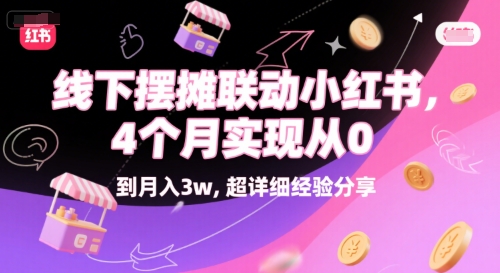 线下摆摊联动小红书，4 个月实现从 0 到月入3w，超详细经验分享-轻创副业圈