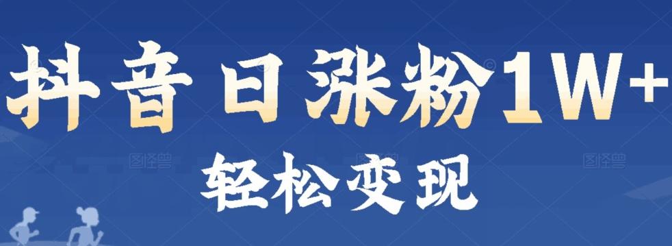 首发抖音新赛道日涨粉1W+轻松变现-轻创副业圈