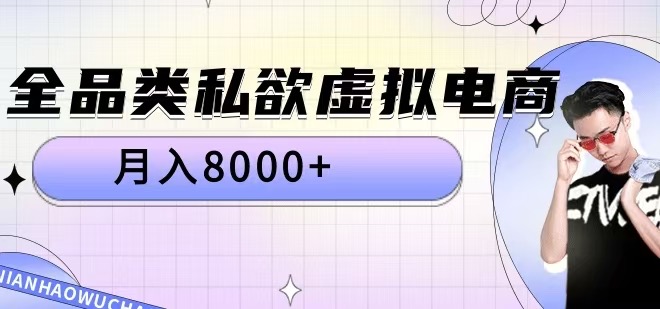 全品类私欲虚拟电商，月入8000+【揭秘】-轻创副业圈