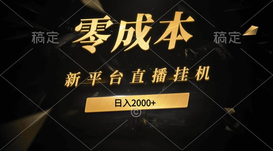 (9841期)新平台直播挂机最新玩法，0成本，不违规，日入2000+-轻创副业圈