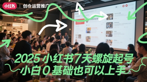 2025小红书7天螺旋起号，小白0基础也可以上手-轻创副业圈