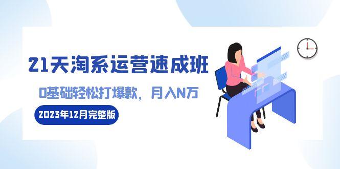 21天淘系运营-速成班2023年12月完整版：0基础轻松打爆款，月入N万-110节课-轻创副业圈