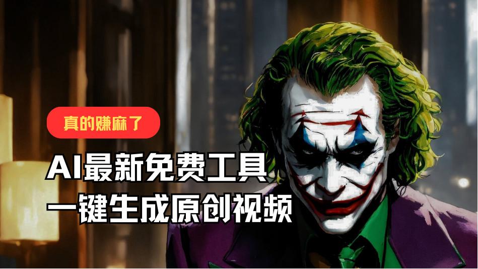 最新免费AI工具，一键生成原创视频，佛系搬运，轻松月入10000+！-轻创副业圈