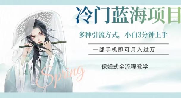 冷门蓝海项目，操作简单，小白3分钟上手，多种引流方式，保姆式全流程教学【揭秘】-轻创副业圈