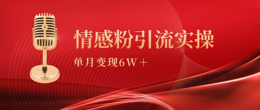 (9473期)单月变现6w+，情感粉引流变现实操课-轻创副业圈