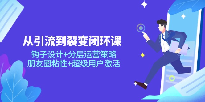 从引流到裂变闭环课：钩子设计+分层运营策略，朋友圈粘性+超级用户激活-轻创副业圈