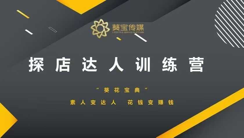 探店达人训练营，素人变达人，花钱变赚钱-轻创副业圈