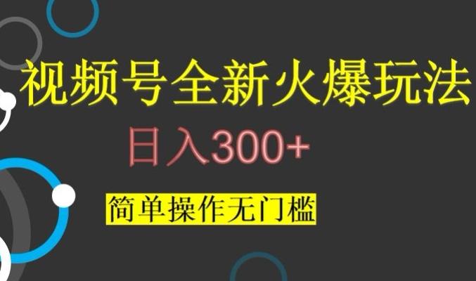 视频号最新爆火玩法，日入300+，简单操作无门槛【揭秘】-轻创副业圈