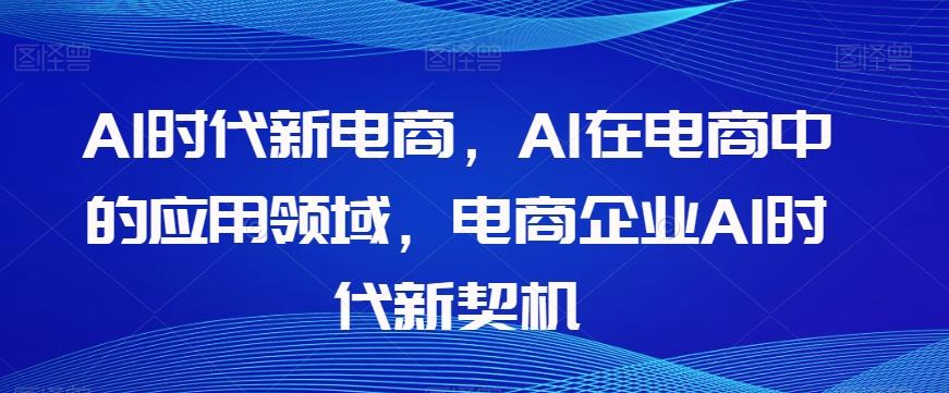 Al时代新电商，Al在电商中的应用领域，电商企业AI时代新契机-轻创副业圈