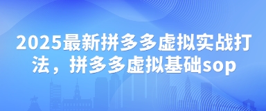 2025最新拼多多虚拟实战打法，拼多多虚拟基础sop-轻创副业圈