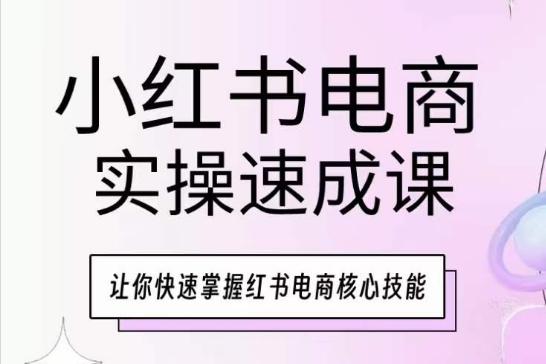 小红书电商实操速成课，让你快速掌握红书电商核心技能-轻创副业圈
