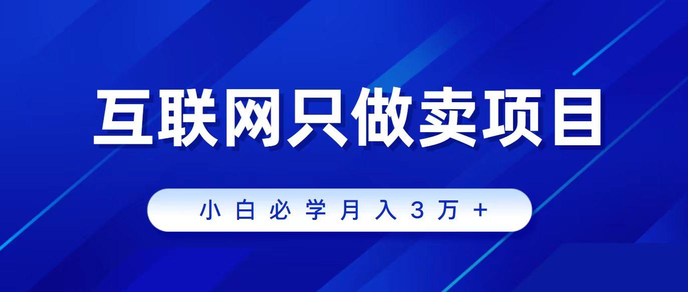 (9623期)互联网的尽头就是卖项目，被割过韭菜的兄弟们必看！轻松月入三万以上！-轻创副业圈