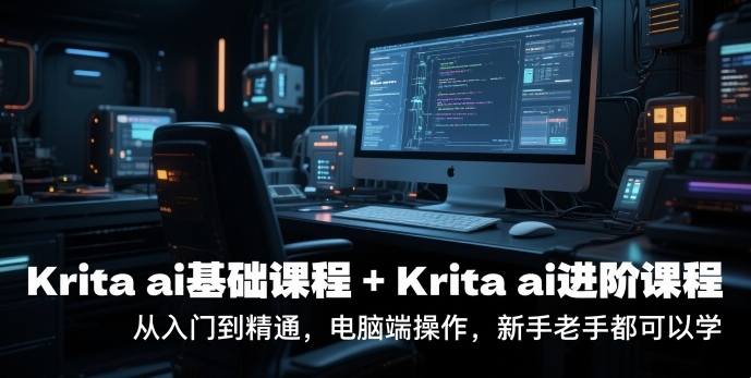 krita ai基础课程+Krita ai进阶课程，从入门到精通，电脑端操作，新手老手都可以学-轻创副业圈