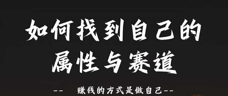 赛道和属性2.0：如何找到自己的属性与赛道，赚钱的方式是做自己-轻创副业圈
