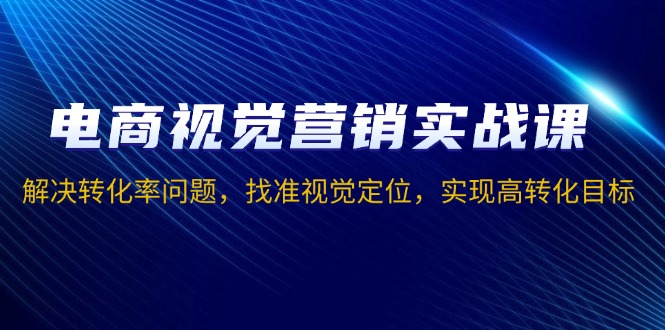 电商视觉营销实战课，解决转化率问题，找准视觉定位，实现高转化目标-轻创副业圈