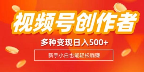 视频号创作者计划，多种变现方式，日入500+【内附1080g视频素材】-轻创副业圈