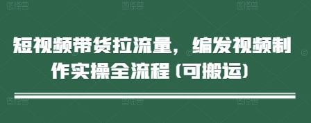 短视频带货拉流量，编发视频制作实操全流程(可搬运)-轻创副业圈