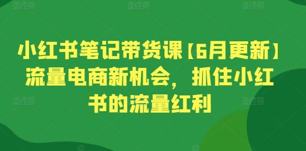 小红书笔记带货课【6月更新】流量电商新机会，抓住小红书的流量红利-轻创副业圈