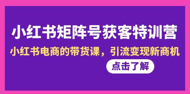 小红书-矩阵号获客特训营-第10期，小红书电商的带货课，引流变现新商机-轻创副业圈