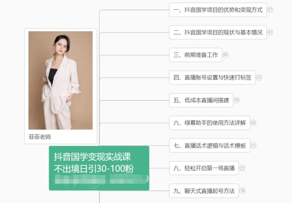 抖音国学变现项目：不出境日引30-100粉实战课程-轻创副业圈
