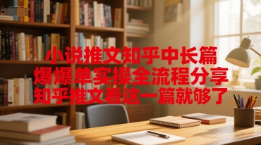 小说推文知乎中长篇爆单实操全流程分享，知乎推文看这一篇就够了-轻创副业圈