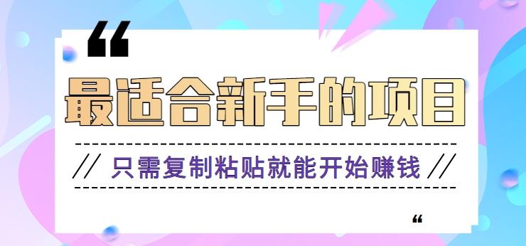 2024最适合新手操作的项目，新手小白只需复制粘贴就能开始赚钱【视频教程+软件】-轻创副业圈