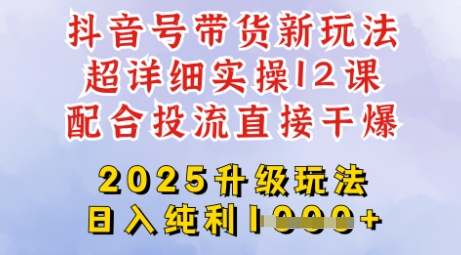 2025全新升级抖音带货玩法，一天纯利四位数，从剪辑到选品再到发布投流，超详细玩法揭秘-轻创副业圈