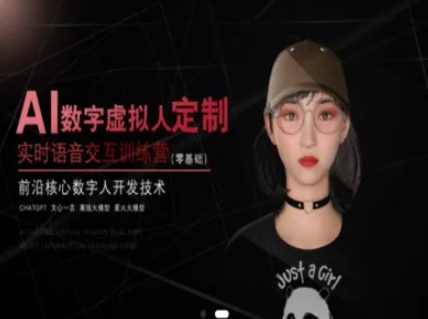 AI数字虚拟人定制，实时语音交互训练营(零基础)，前沿核心数字人开发技术-轻创副业圈