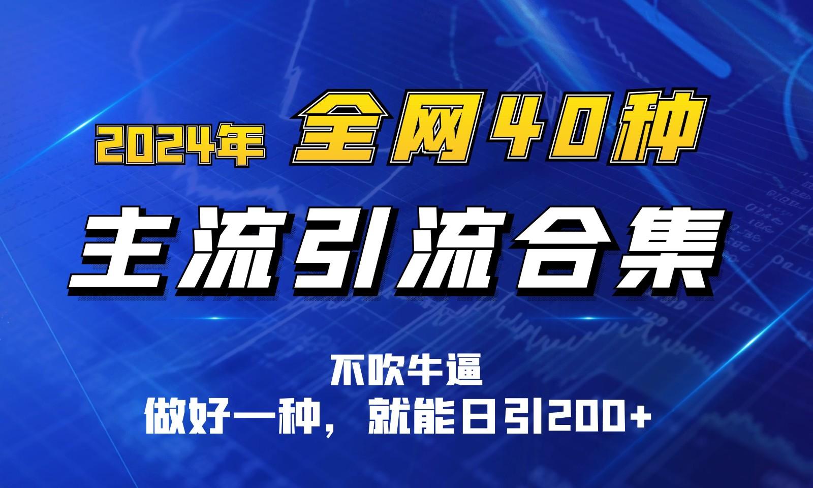 2024年全网40种暴力引流合计，做好一样就能日引100+-轻创副业圈