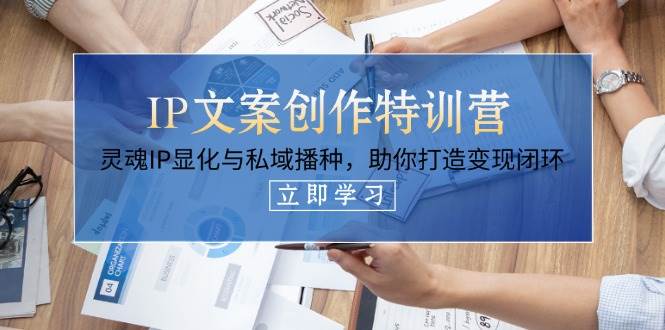 IP文案创作特训营，灵魂IP显化与私域播种，助你打造变现闭环(14节课)-轻创副业圈