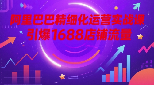 阿里巴巴精细化运营实战课，引爆1688店铺流量-轻创副业圈