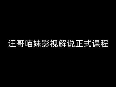 汪哥影视解说正式课程：剪映/PR教学/视解说剪辑5大黄金法则/全流程剪辑7把利器等等-轻创副业圈