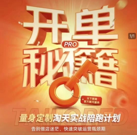 淘宝开单秘籍PRO，量身定制淘天实战陪跑计划，告别做店迷茫、快速突破运营瓶颈期-轻创副业圈