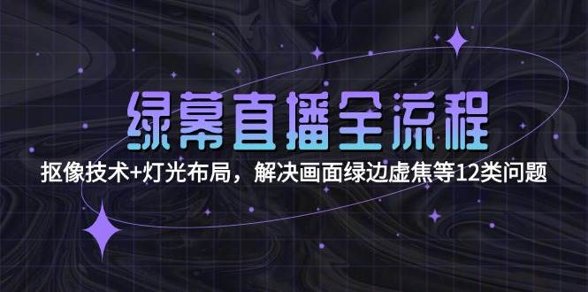 绿幕直播全流程：抠像技术+灯光布局，解决画面绿边虚焦等12类问题-轻创副业圈