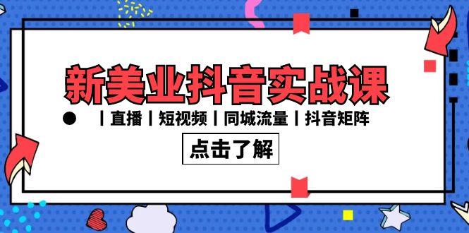 新美业抖音实战课丨直播丨短视频丨同城流量丨抖音矩阵(30节课)-轻创副业圈