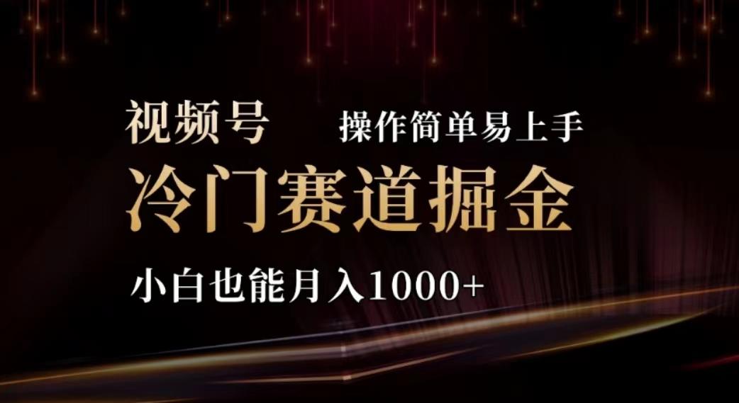 2024视频号冷门赛道掘金，操作简单轻松上手，小白也能月入1000+-轻创副业圈