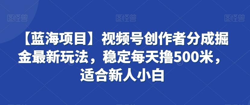 【蓝海项目】视频号创作者分成掘金最新玩法，稳定每天撸500米，适合新人小白【揭秘】-轻创副业圈